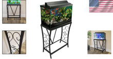 Load image into Gallery viewer, Compact 20 Gallon Aquarium Stand, Black Powder-Coated - Leg Base Design