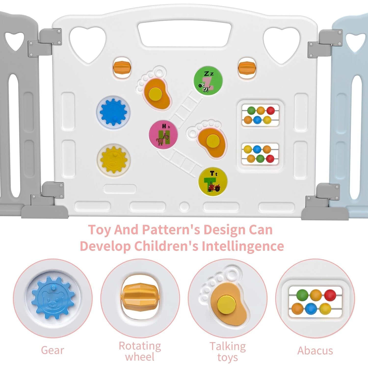 Spacious Multicolour Baby Playpen - Safe 14-Panel Activity Centre for Toddlers