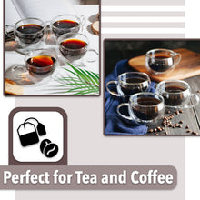 Load image into Gallery viewer, Borosilicate Double Wall Coffee Mugs - 9 oz Modern Design for Hot or Cold Drinks