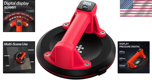 Automatic Vacuum 8-Inch Suction Cup with Digital Display for Safe Glass Handling