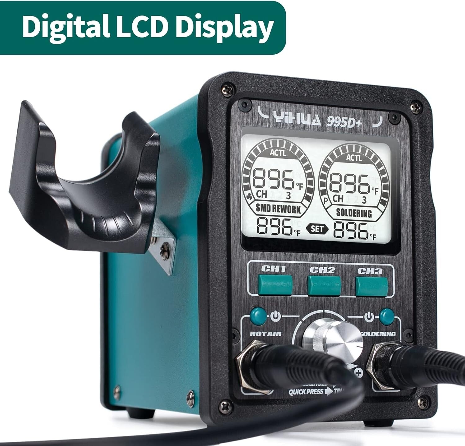 EVO 110W 2-IN-1 LCD Soldering Station & Hot Air Kit with Adjustable Temperature