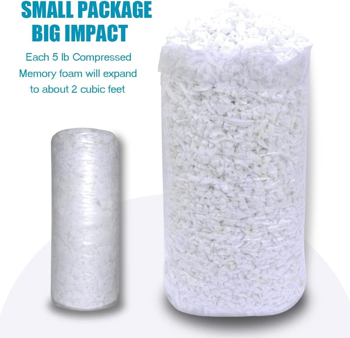 30lbs Shredded Memory Foam Filling - Eco-Friendly Bean Bag Refill and Cushions