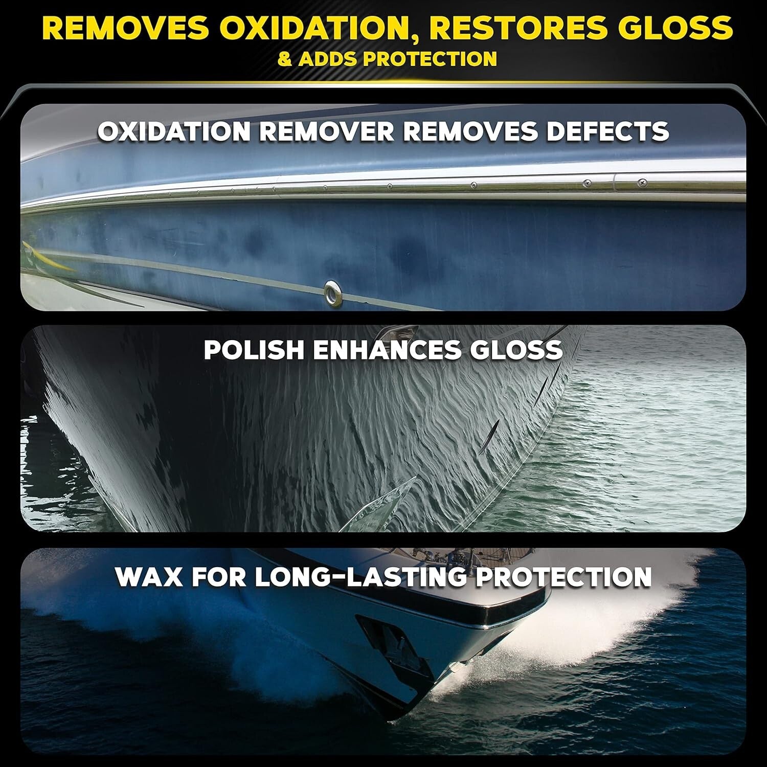 Marine/RV Fiberglass Restoration Kit for Ultimate Oxidation Removal & Shine