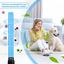 Load image into Gallery viewer, Germicidal UV-C Lamp with Spare Bulb for Home and Office Air Quality