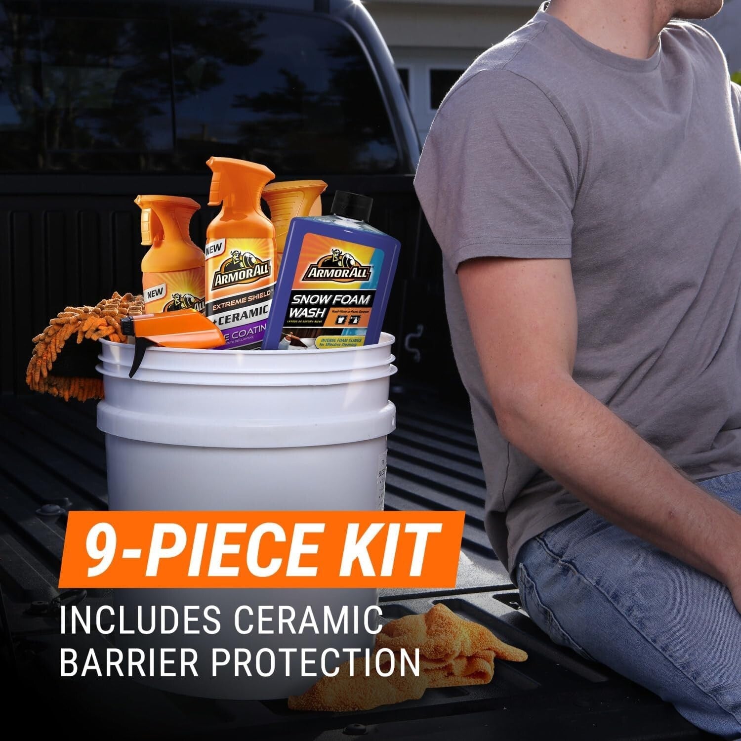 All-in-One Car Care Kit: Complete Cleaning Solution with Microfiber Accessories