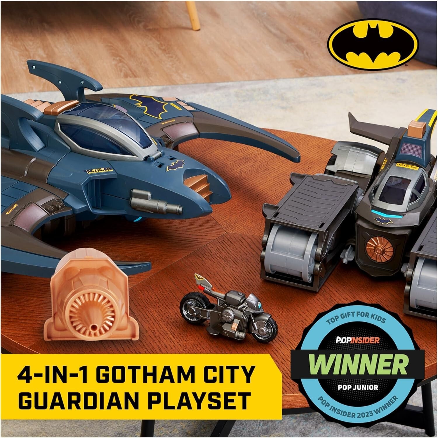 Epic 4-in-1 Gotham City Guardian Playset: Transforming Mech Batman with Lights