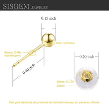 Load image into Gallery viewer, High-Quality 18K Gold Ball Earrings - Timeless Style for Fashionable Women