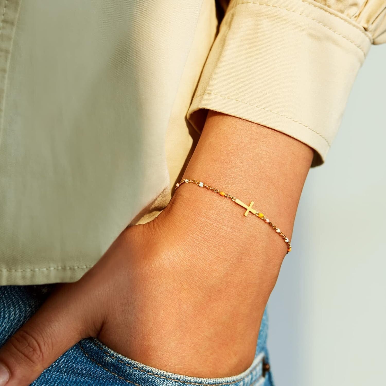 Elegant Sterling Silver & Gold Bracelet - Perfect Gift for Sisters and Moms