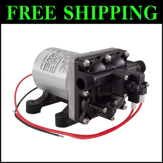 Compact 12V Water Pump for RVs - 3 GPM Flow Rate with Noise Reduction