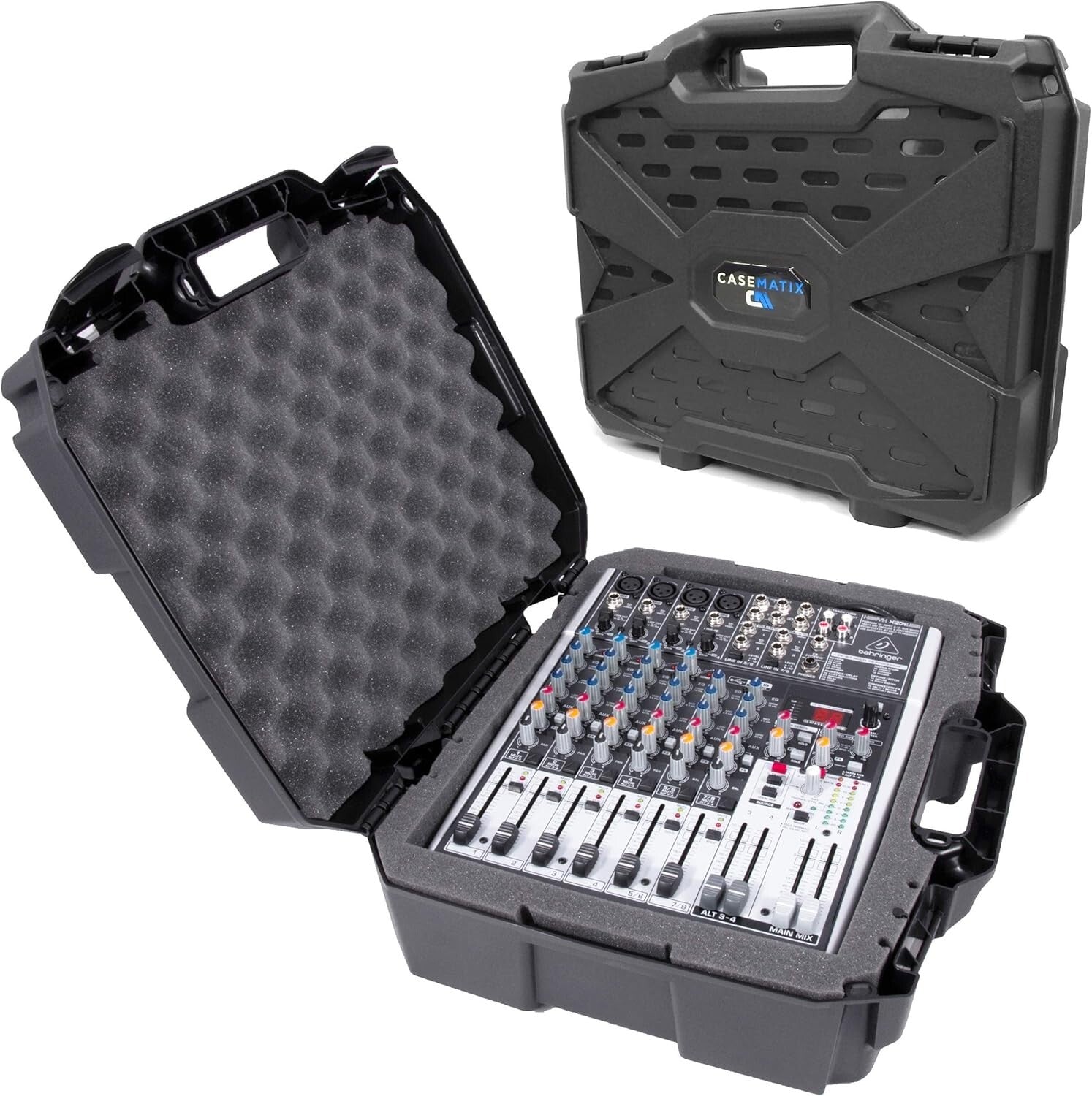 Lightweight 17" Hard Shell Audio Mixer Case with Customizable Foam Interior