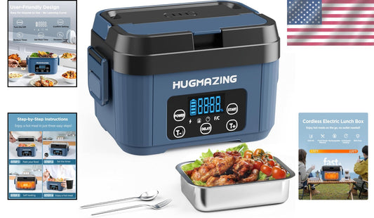 Reable Self-Heating Lunch Box with Adjustable Strap - Perfect for Men & Women