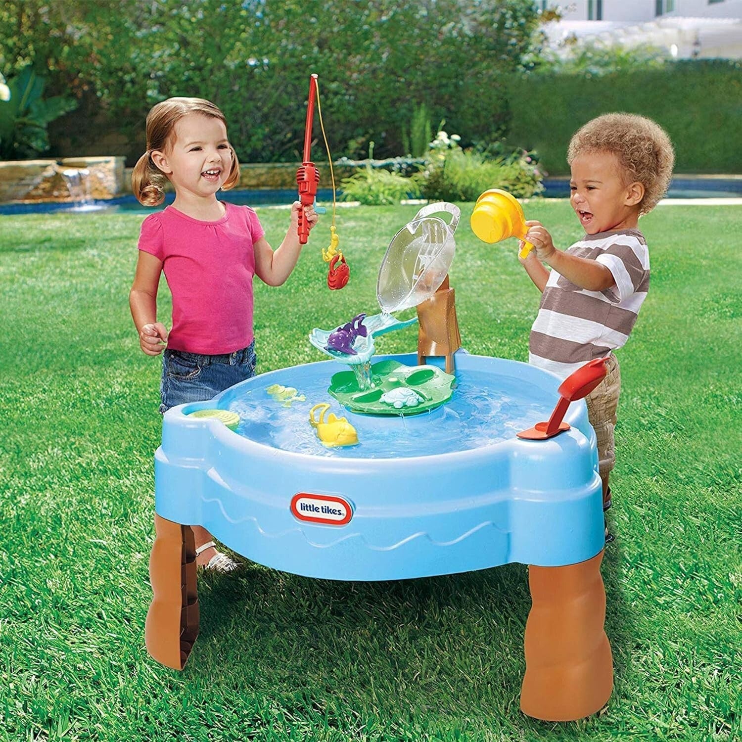 Interactive Fish 'n Splash Water Table with Fishbowl & 10 Play Accessories