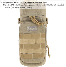 Load image into Gallery viewer, Lightweight Khaki Bottle Holder - 12" High for Hiking and Outdoor Adventures