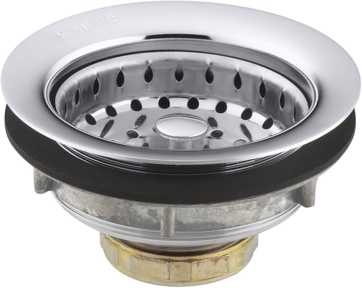 Removable Stainless Steel Sink Strainer with Durable Polished Chrome Finish