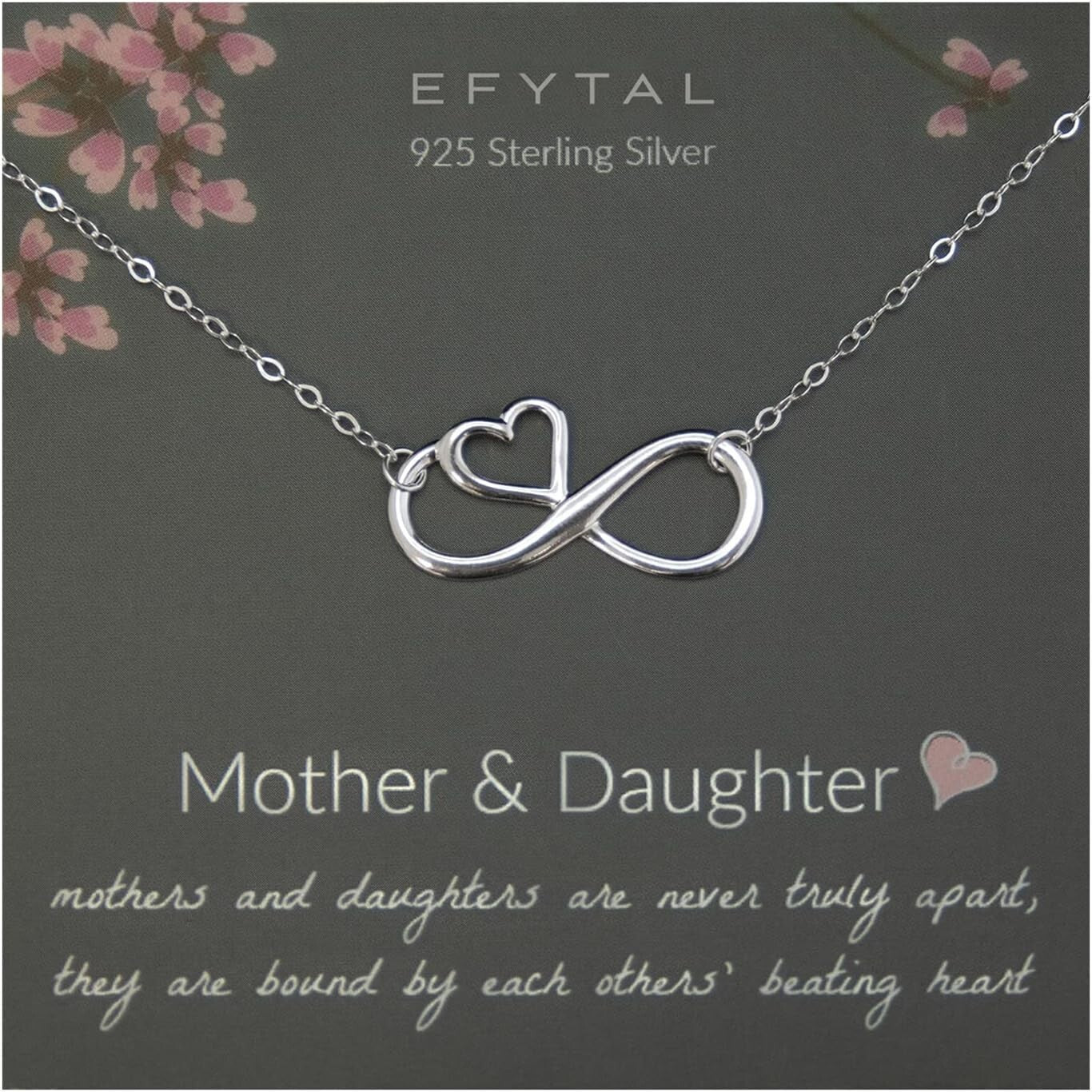 Elegant Dainty Infinity Necklace for Moms and Daughters - Gift Box Included