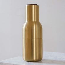 Load image into Gallery viewer, Refillable Salt and Pepper Grinders - Modern Bottle Design in Brass &amp; Walnut