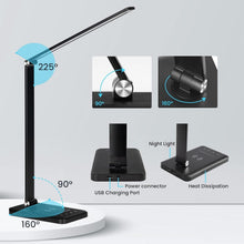 Load image into Gallery viewer, Multi-Functional LED Desk Lamp - Fast Charger, Eye-Caring Light &amp; Modern Design