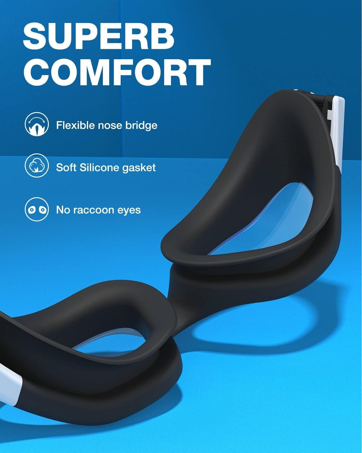 Durable 2 Pack Polarized Swim Goggles with Ergonomic Fit - For All Skill Levels