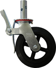 Load image into Gallery viewer, 8" Caster Wheel Set for Scaffolding - 1100 lbs Load Rating with Double Brakes