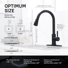 Load image into Gallery viewer, Single Handle Kitchen Faucet with Retractable Sprayer &amp; Easy Installation