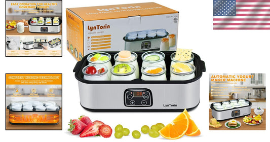 BPA-Free Yogurt Maker with Adjustable Time & Temp – Homemade Yogurt Made Simple