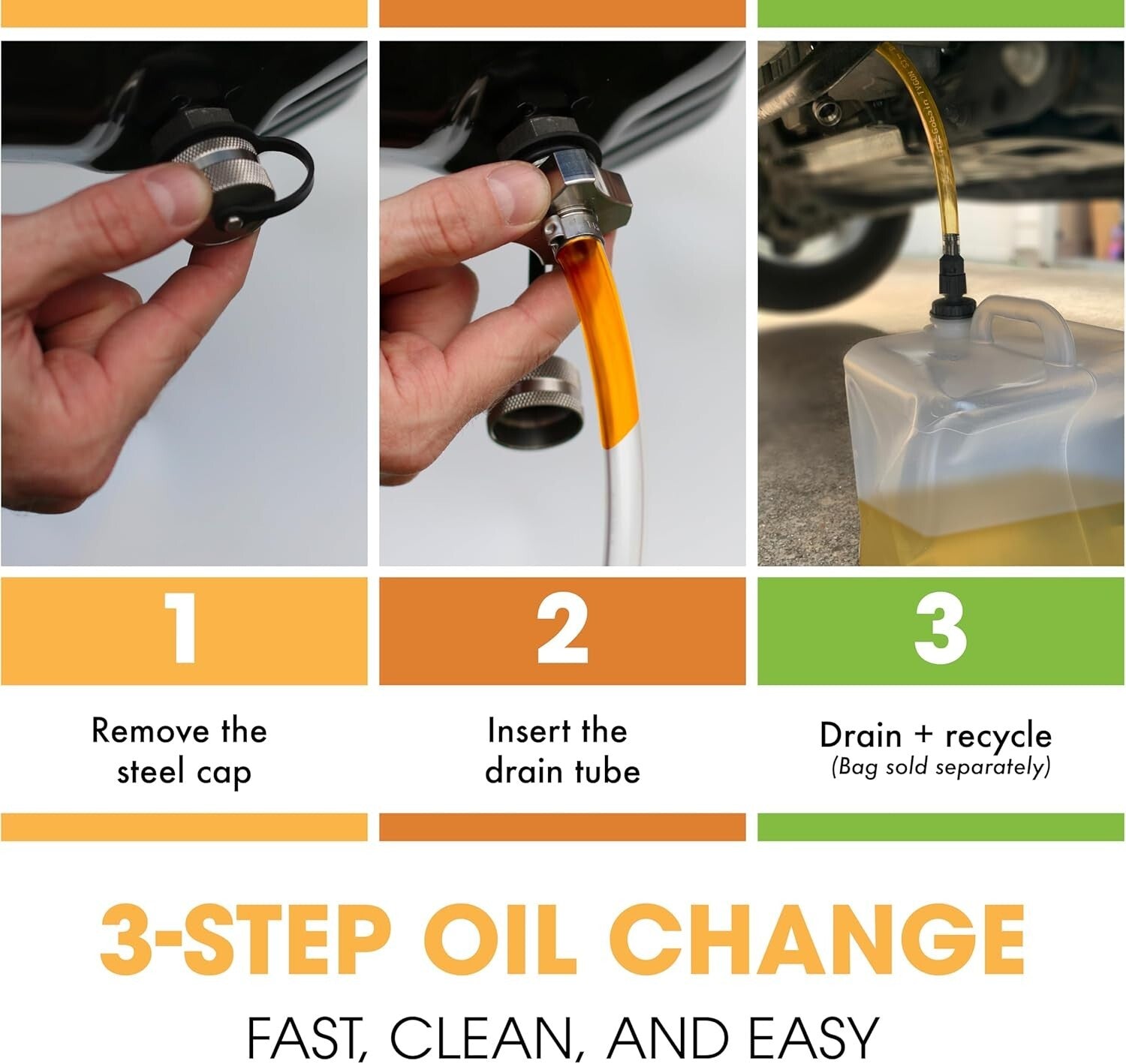 Mess-Free Oil Drain Valve with Viton O-Rings - Quick Twist for Easy Maintenance