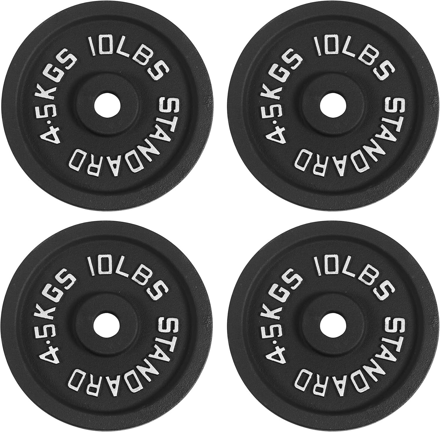 Durable Cast Iron Weight Plates - Olympic Standard, Multiple Sizes for Training