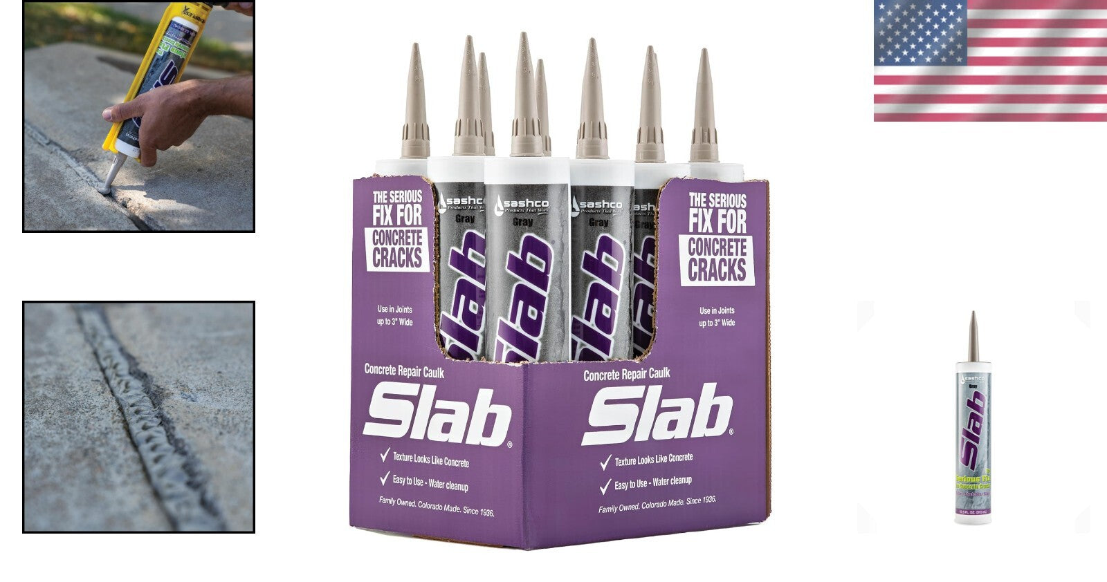 Durable Concrete Repair Sealant - 10.5oz Cartridge, Easy to Apply Solution