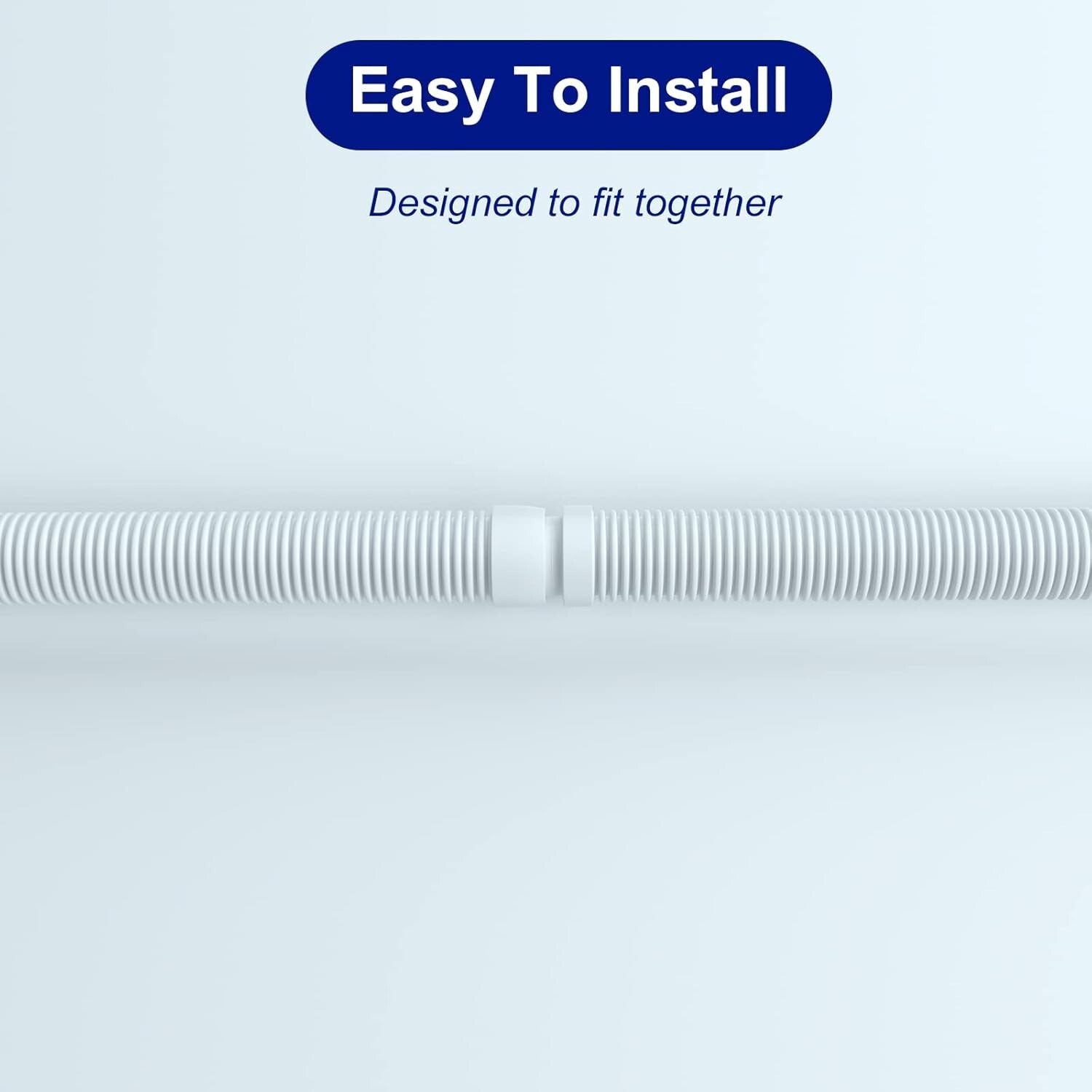 8-Piece 1.5” Flexible Pool Vacuum Replacement Hose Set for Automatic Cleaners