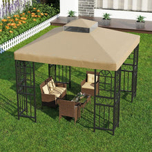 Load image into Gallery viewer, Upgrade to Stylish 10'x10' Double Tier Gazebo Canopy Cover - Mosquito Defender