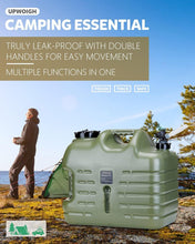 Load image into Gallery viewer, Military Green 6.6 Gallon Wide Mouth Water Storage for Camping Adventures