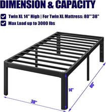 Load image into Gallery viewer, Sturdy Twin XL Platform Bed Frame with Round Corners - Easy Assembly &amp; Storage