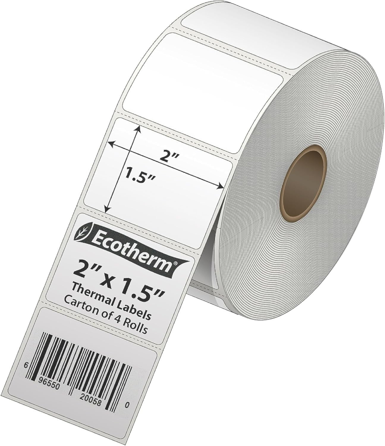 Durable 2" x 1.5" Adhesive Thermal Labels - Perfect for Shipping and Inventory