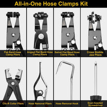 Load image into Gallery viewer, Flexible Long Reach 9pcs Hose Clamp Tool Set with Storage Box for Mechanics