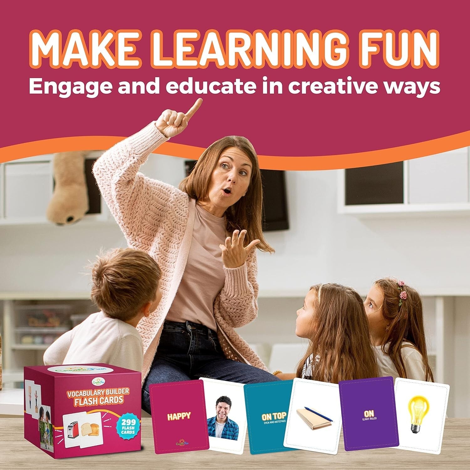 High-Quality Educational Flash Cards with Real Images - 299 Vocabulary Cards