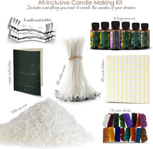 Load image into Gallery viewer, 10 lb Natural Soy Wax Kit with Wicks, Stickers, &amp; Fragrance for Beginners