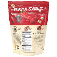Load image into Gallery viewer, Organic Summer Berries Granola, Gluten Free - 11 oz Pack of 8 Cluster Packs