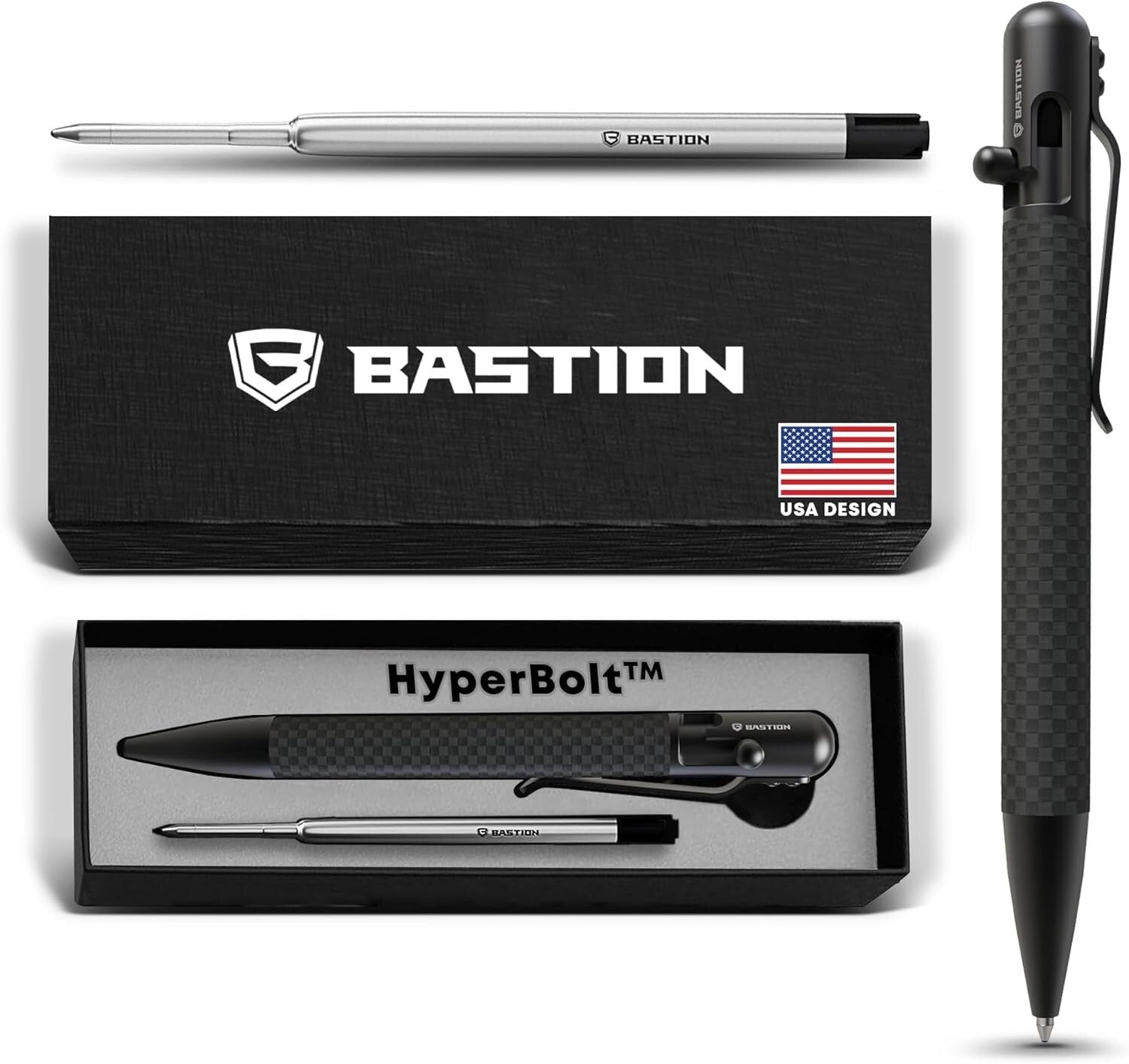 Durable Carbon Fiber Bolt Action Ballpoint Pen - Perfect Gift for Professionals
