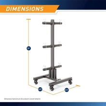 Load image into Gallery viewer, Versatile Olympic Plate Tree with 6 Posts – Heavy Duty &amp; Secure Weight Storage