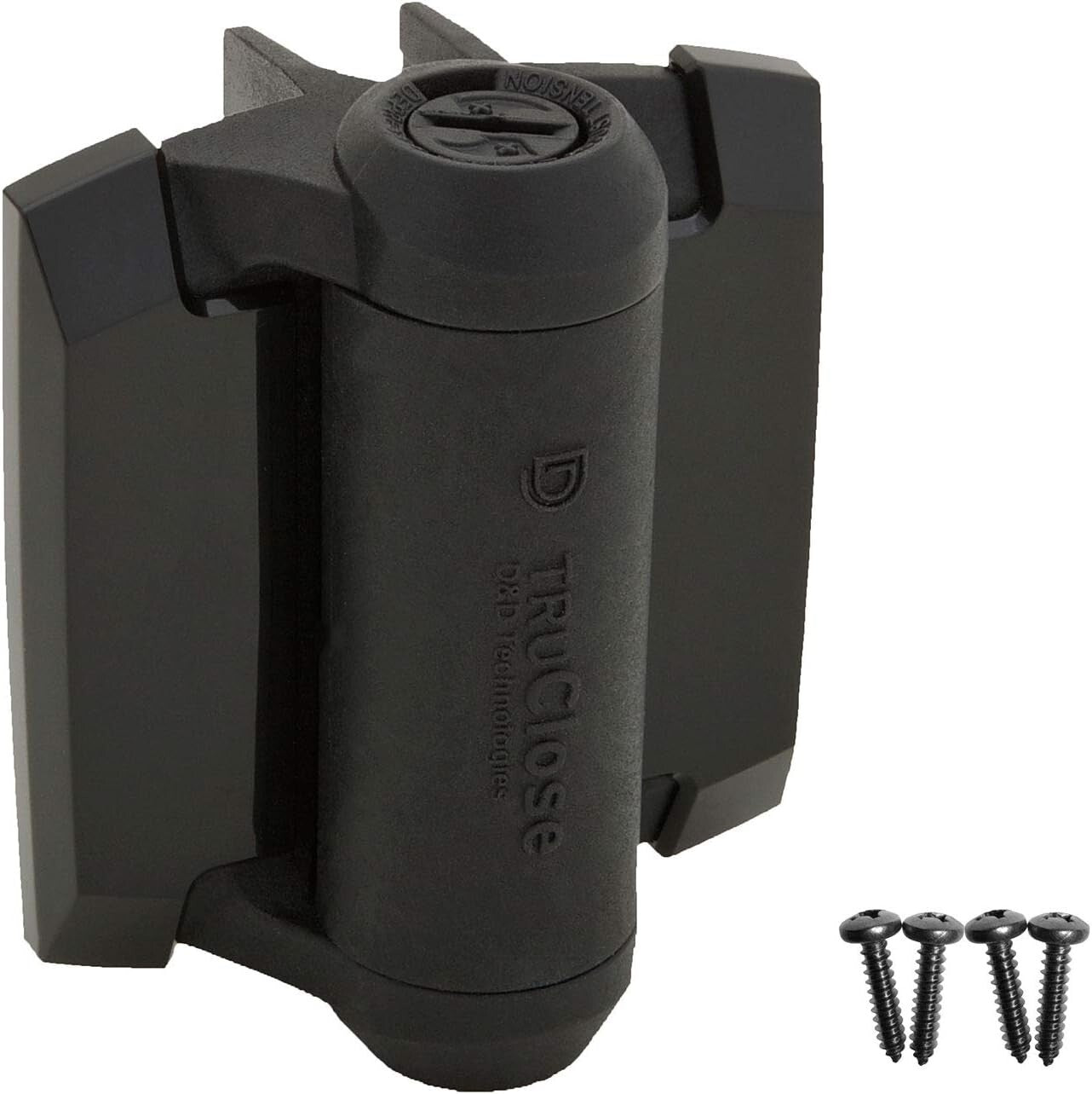 Durable Self-Closing Gate Hinges with Tension Adjustment - Pool Safety Black