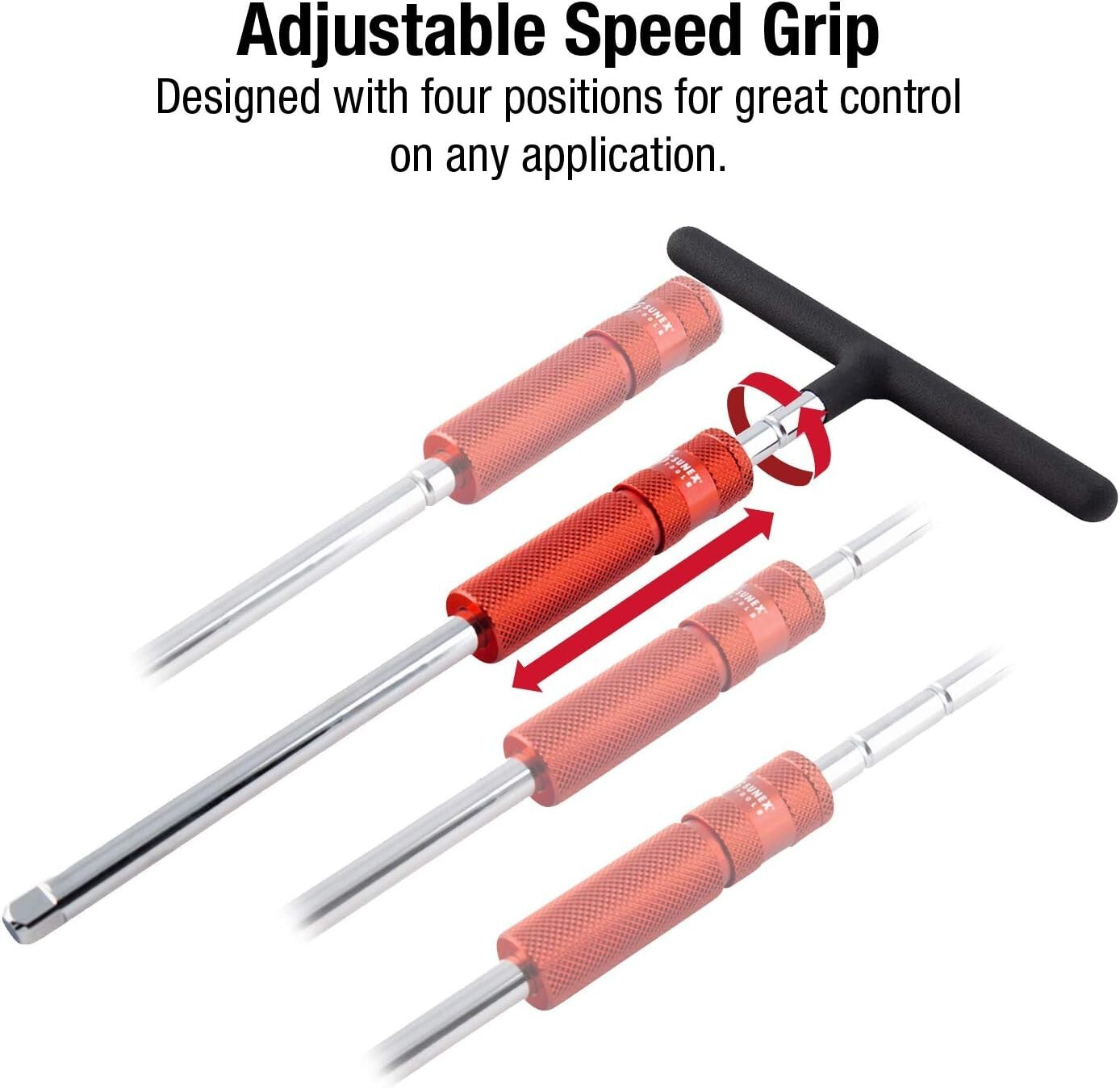 Ergonomic T-Handle Speed Wrench Set with 1/4 & 3/8 Drive - Maximum Torque