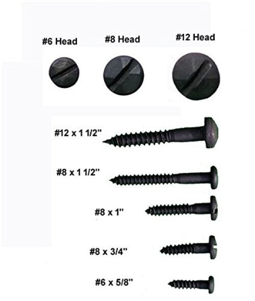 Versatile 3/4" Steel Wood Screws with Rustic Pan Head Style - 100 Pack