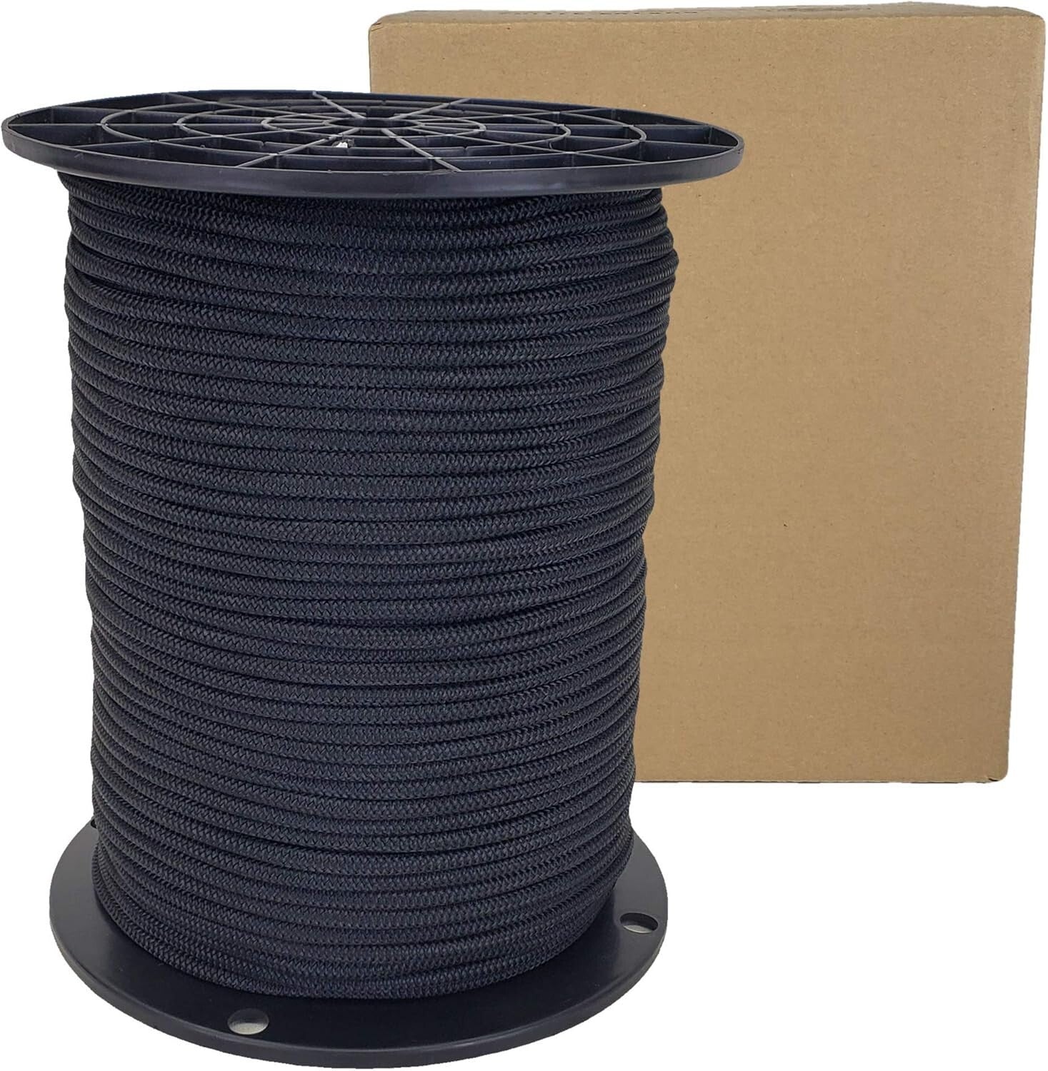 Multipurpose Marine Grade Bungee Cord - 500ft Black Shock Cord for Various Uses