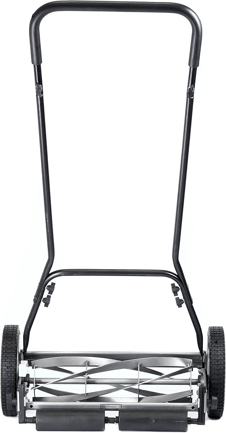 Sustainable 5-Blade Push Reel Mower - Adjustable Cutting Height for Lawn Care