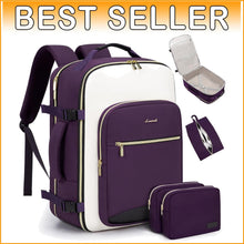 Load image into Gallery viewer, 50L Airline Approved Carry On Backpack with Packing Cubes for Travel Comfort