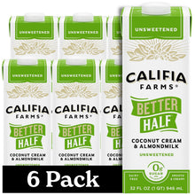 Load image into Gallery viewer, Low-Calorie Unsweetened Better Half - Plant-Based Creamer, 32 Oz Pack of 6
