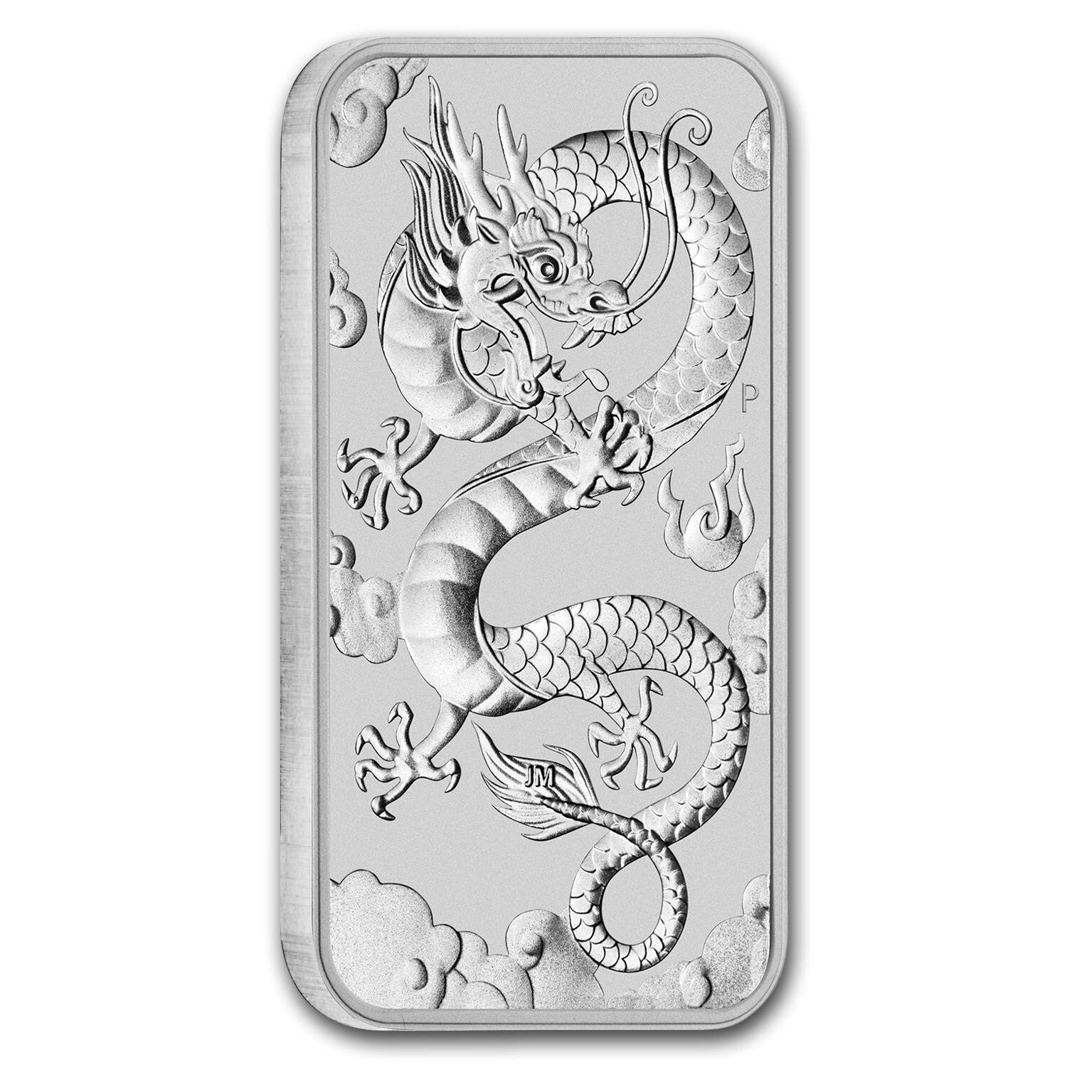2023 Perth Mint Dragon Series 1 oz Silver Coin - Lustrous Finish, COA Included
