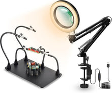 Load image into Gallery viewer, Adjustable All-in-One Soldering Magnifier Lamp - Ideal for DIY Projects