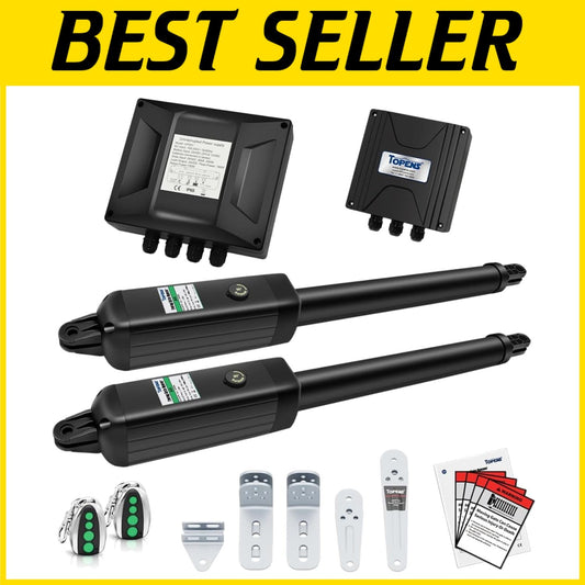 Automatic Dual Swing Gate Motor - 16ft, 550lbs with Remote Control & Solar Ready