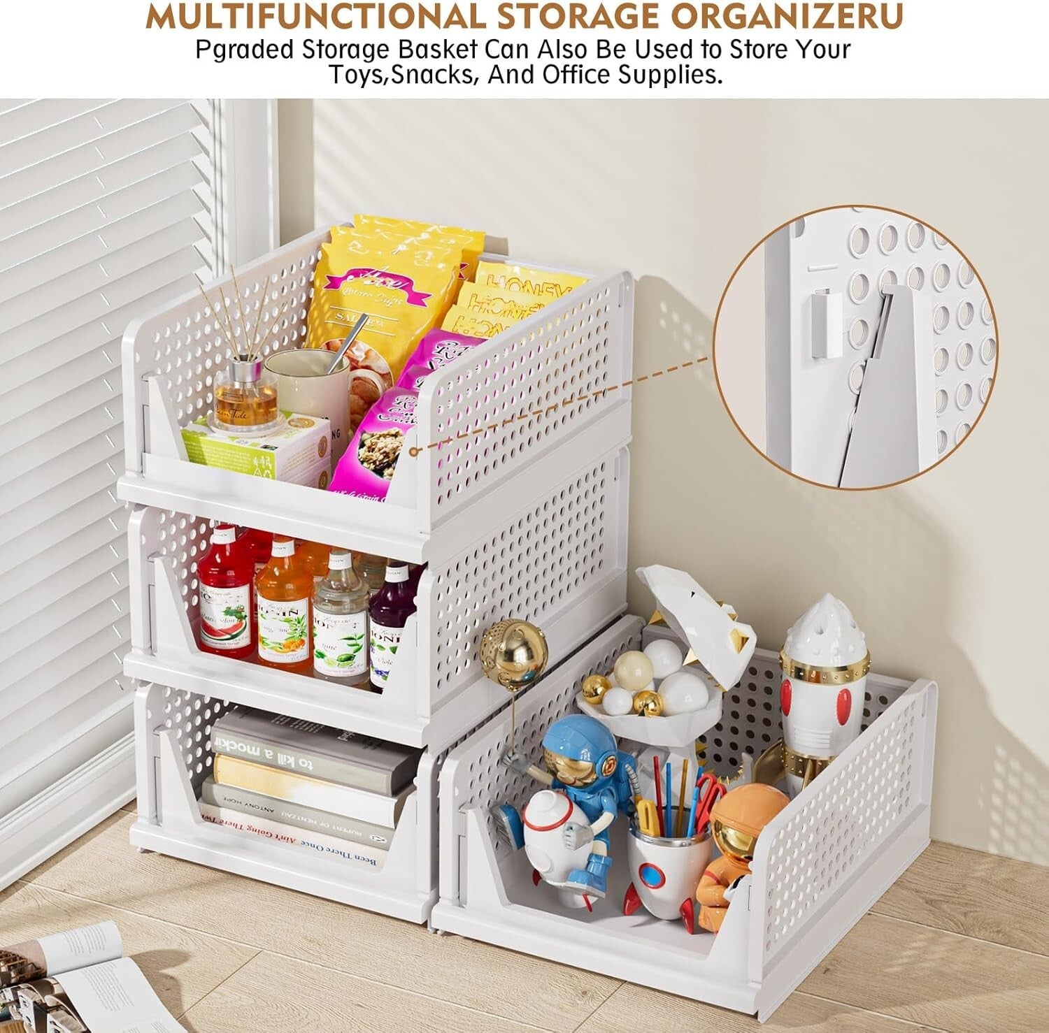 Durable Green 5-Pack Closet Organizer Bins: Easy Install, Happy Organizing!